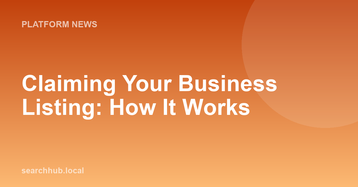 Claiming Your Business Listing: How It Works