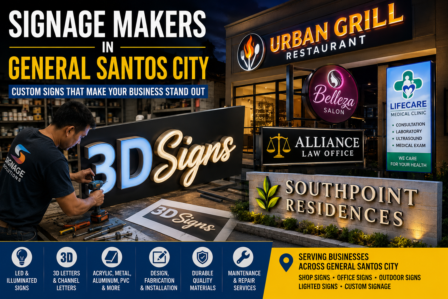 Signage Makers in General Santos City: A Guide to Business Signs and Custom Signage